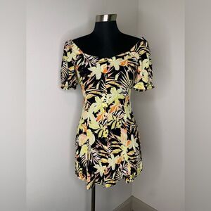 Hurley Multicolor Floral Button-Up Dress